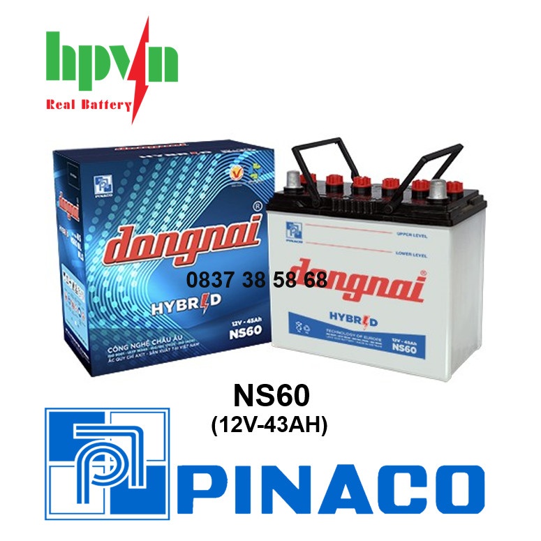 BÌNH ẮC QUY ĐỒNG NAI NS60 (12V-45AH)