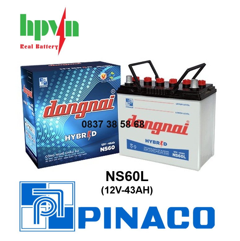 BÌNH ẮC QUY ĐỒNG NAI NS60L (12V-45AH)