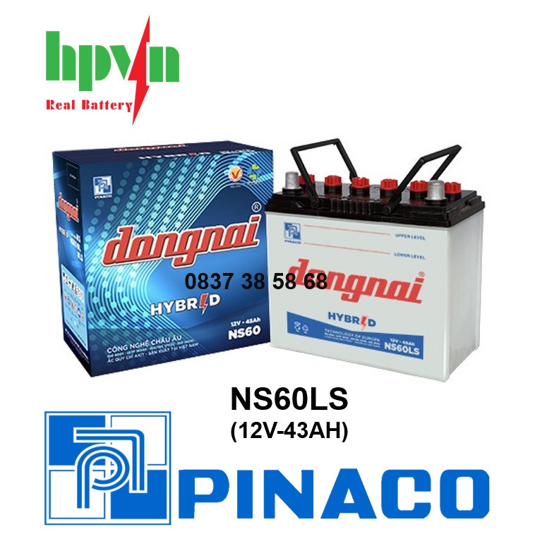 BÌNH ẮC QUY ĐỒNG NAI NS60LS (12V-45AH)