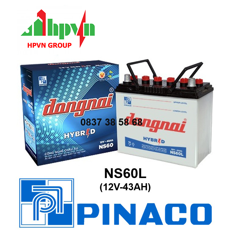 BÌNH ẮC QUY ĐỒNG NAI NS60L (12V-45AH)