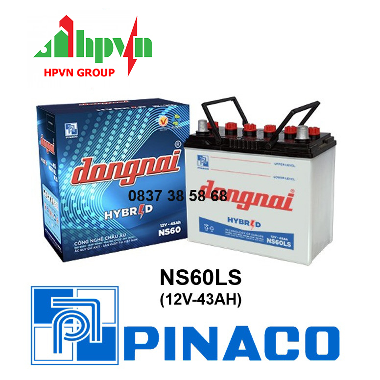 BÌNH ẮC QUY ĐỒNG NAI NS60LS (12V-45AH)