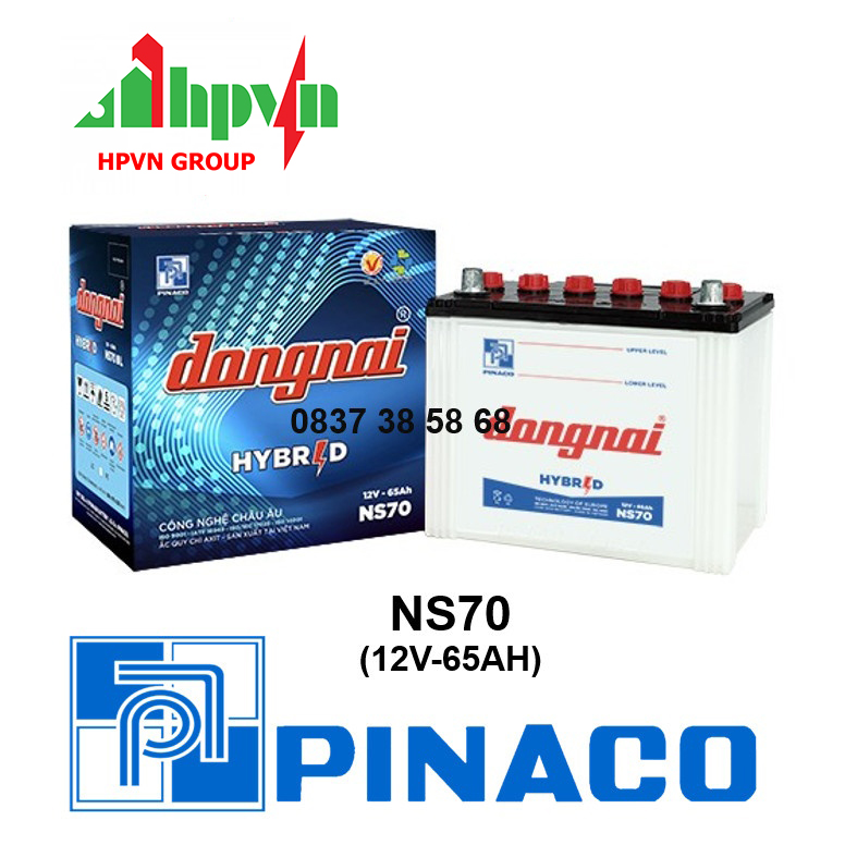 BÌNH ẮC QUY ĐỒNG NAI NS70 (12V-65AH)