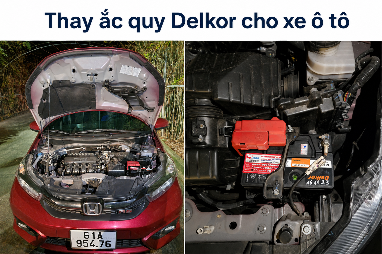 Bảng giá thay ắc quy Delkor cho xe ô tô 