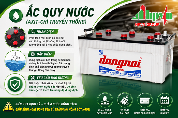 Mẹo bảo dưỡng ắc quy nước