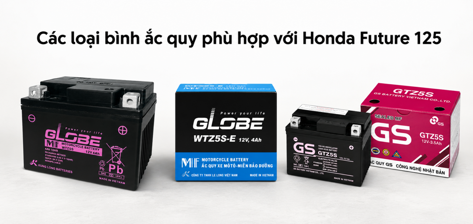 Một số mã bình ắc quy phù hợp cho xe Honda Vision