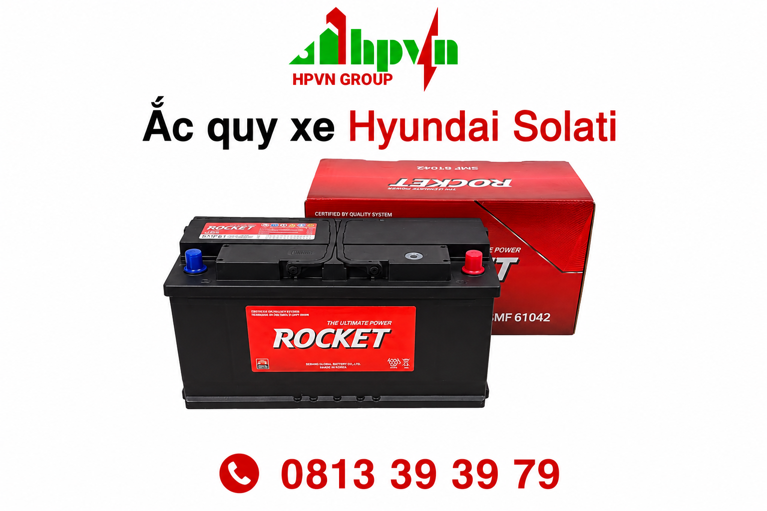 Bình ắc quy xe Hyundai Solati 