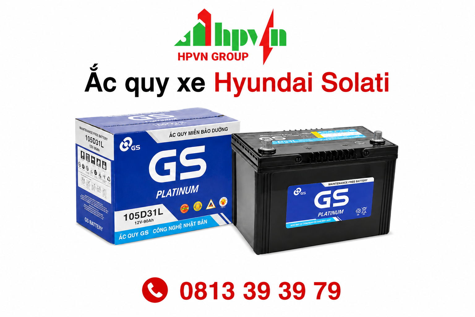 Bình ắc quy xe Hyundai Solati 