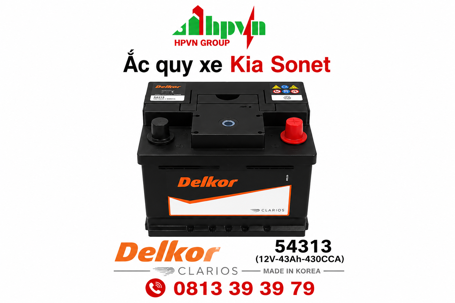 Bình ắc quy xe Kia Sonet 