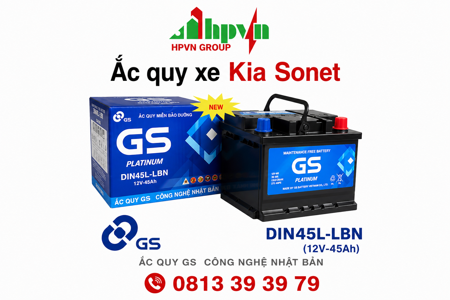 Bình ắc quy xe Kia Sonet 
