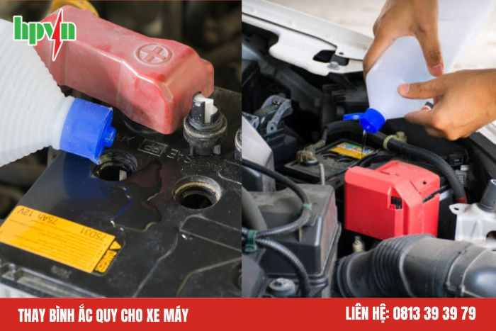 Ắc quy nước cần châm nước định kỳ 