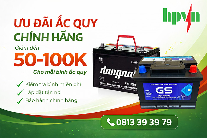 Chương trình khuyến mai giảm giá ắc quy 