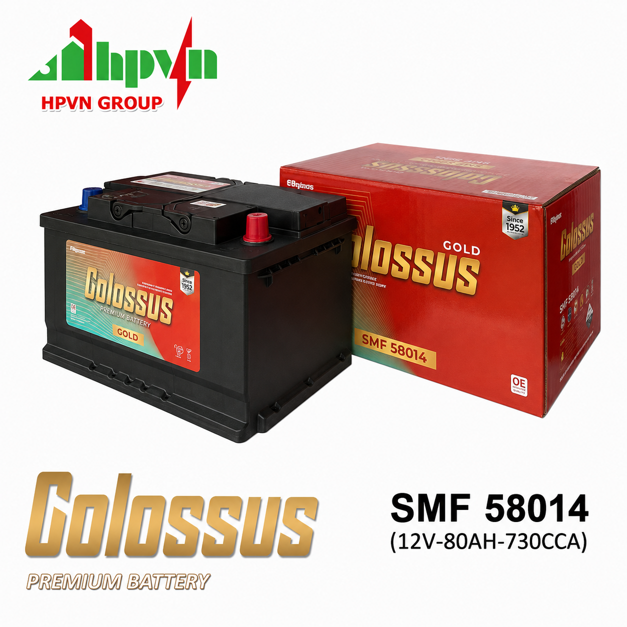 ẮC QUY COLOSSUS SMF 58014 (12V-80AH)