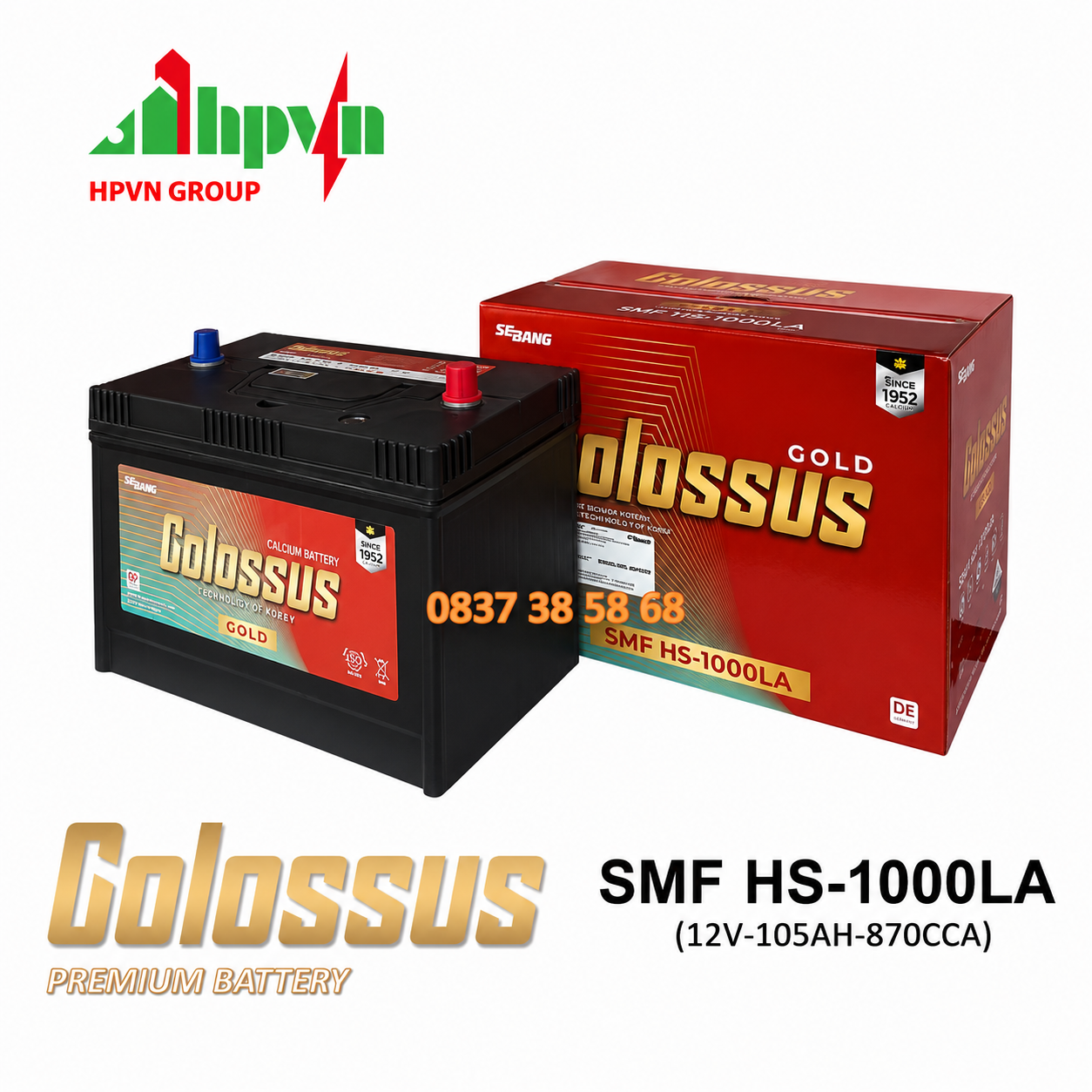 ẮC QUY COLOSSUS SMF HS-1000LA (12V-105AH)