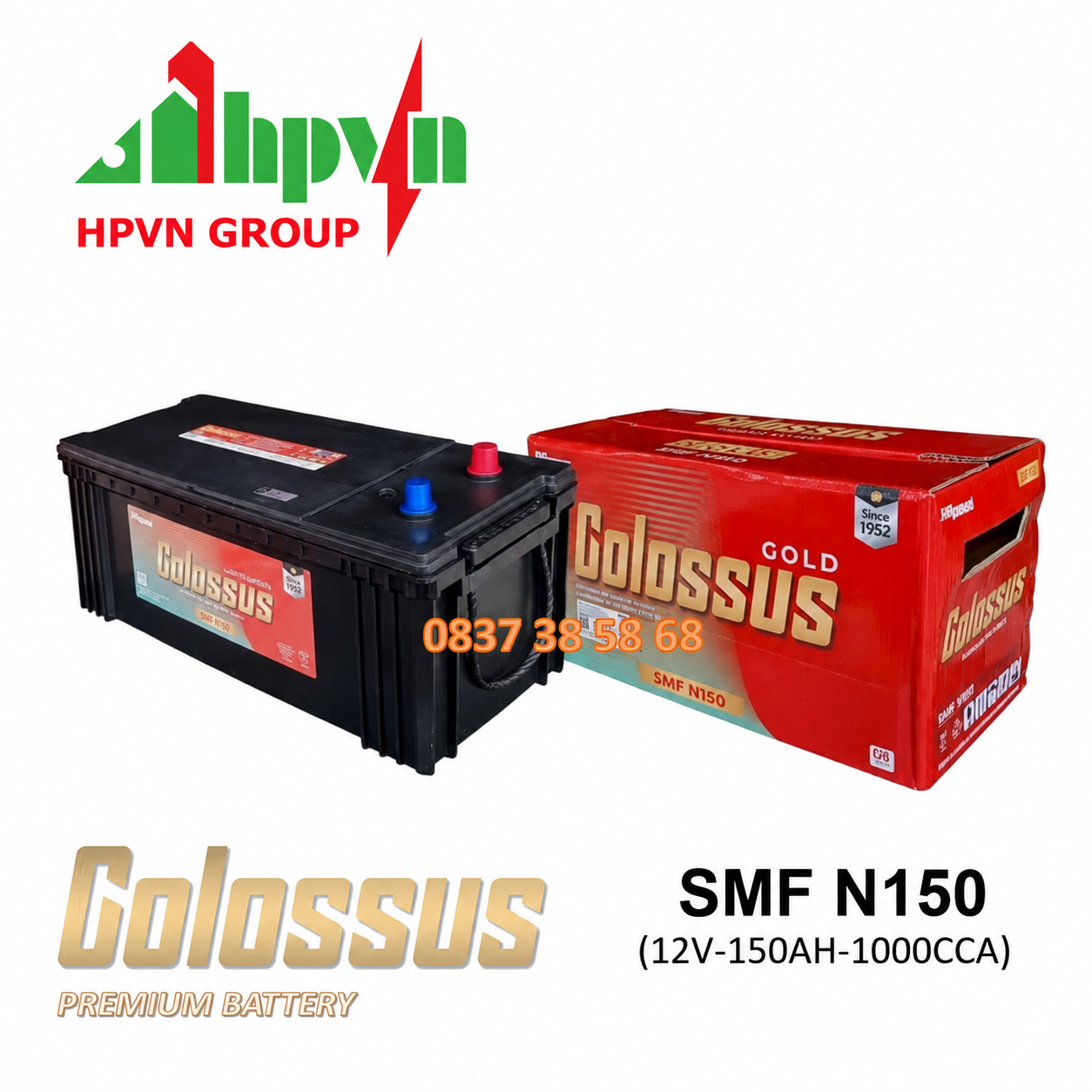 ẮC QUY COLOSSUS SMF N150 (12V-150AH)