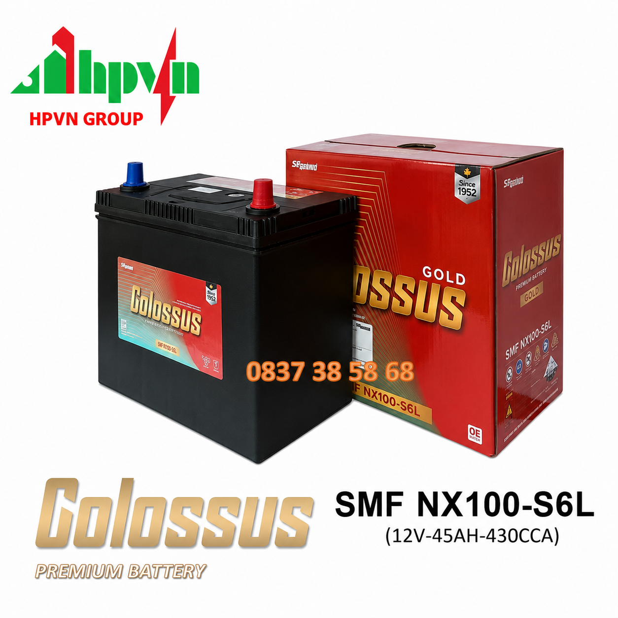 ẮC QUY COLOSSUS SMF NX100-S6L (12V-45AH)