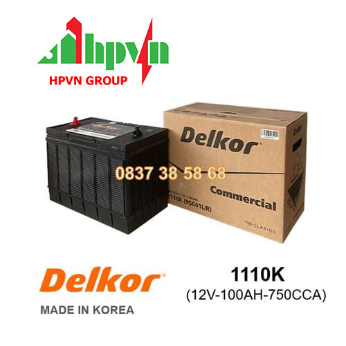 BÌNH ẮC QUY DELKOR 1110K (12V- 100AH)