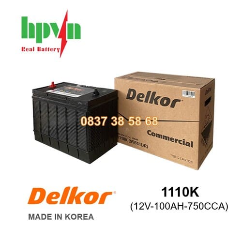 BÌNH ẮC QUY DELKOR 1110K (12V- 100AH)