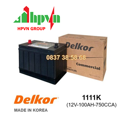 BÌNH ẮC QUY DELKOR 1111K (12V- 100AH)