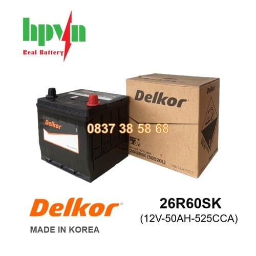 ẮC QUY DELKOR 26R60SK (12V-50AH)