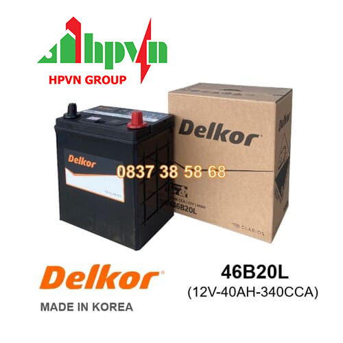 ẮC QUY DELKOR 46B20L (12V-40AH)