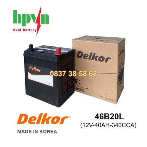 ẮC QUY DELKOR 46B20L (12V-40AH)