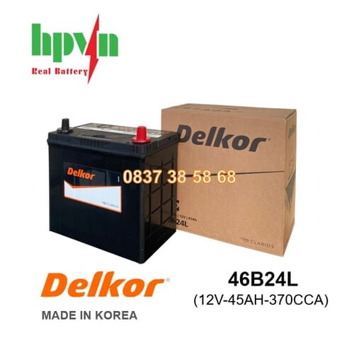 ẮC QUY DELKOR 46B24L (12V-45AH)