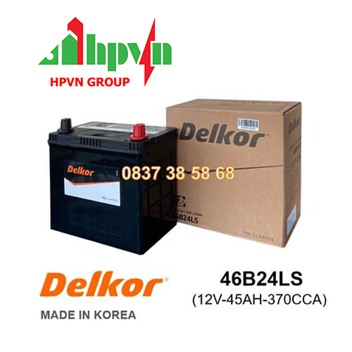 ẮC QUY DELKOR 46B24LS (12V-45AH)