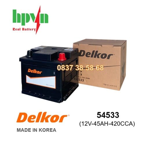 BÌNH ẮC QUY DELKOR 54533 (12V-45AH)