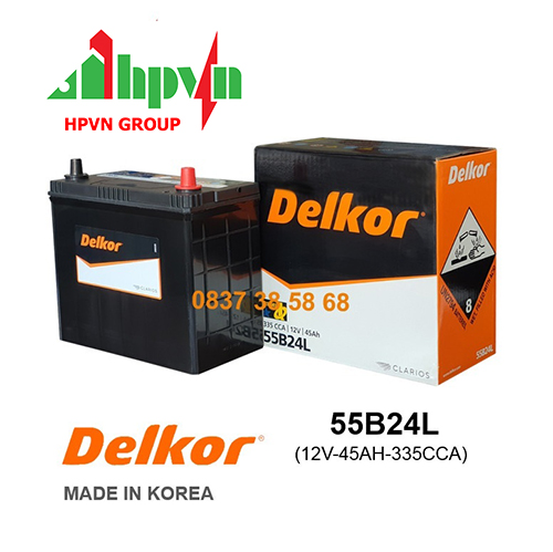 BÌNH ẮC QUY DELKOR 55B24L (12V- 45AH)