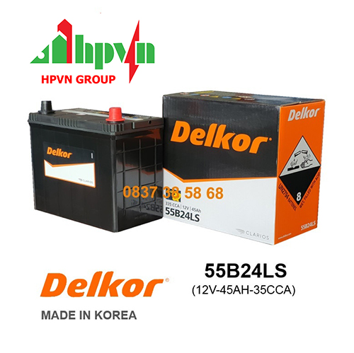 BÌNH ẮC QUY DELKOR 55B24LS (12V- 45AH)