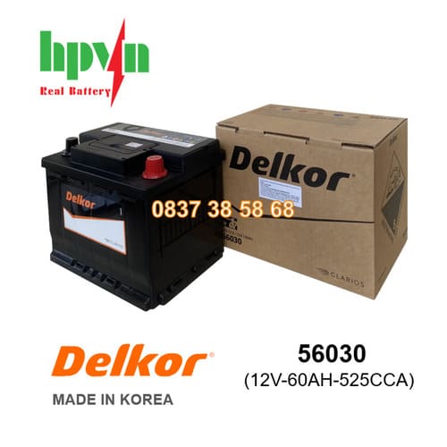 BÌNH ẮC QUY DELKOR 56030 (12V-60AH)