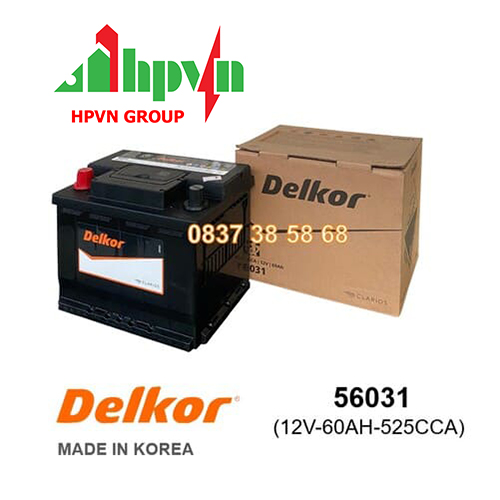 BÌNH ẮC QUY DELKOR 56031 (12V-60AH)