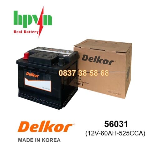 BÌNH ẮC QUY DELKOR 56031 (12V-60AH)