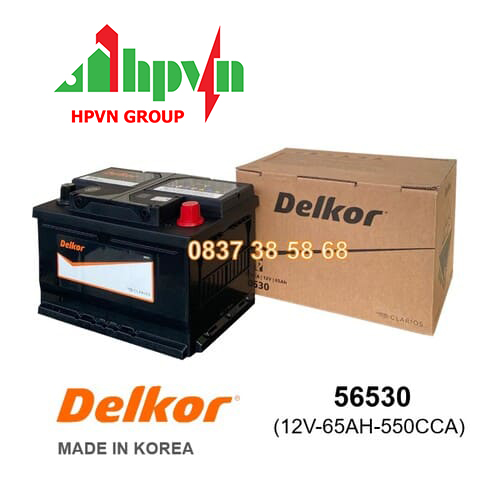 BÌNH ẮC QUY DELKOR 56530 (12V-65AH)