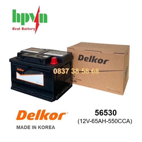 BÌNH ẮC QUY DELKOR 56530 (12V-65AH)