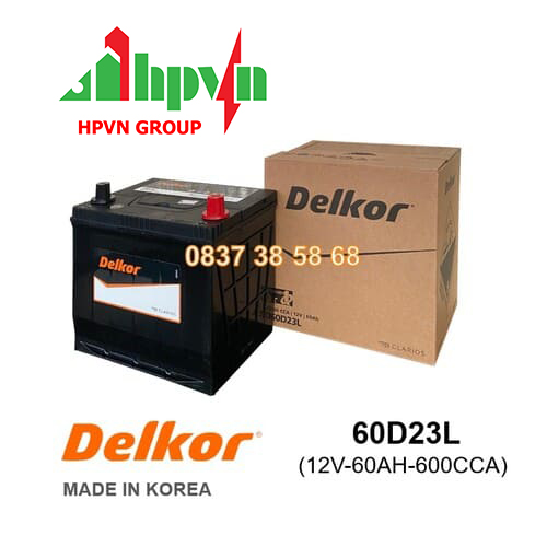 ẮC QUY DELKOR 60D23L (12V-60AH)