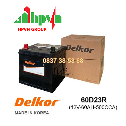 ẮC QUY DELKOR 60D23R (12V-60AH)