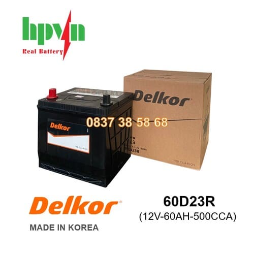 ẮC QUY DELKOR 60D23R (12V-60AH)