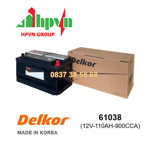 BÌNH ẮC QUY DELKOR 61038 (12V-110AH)