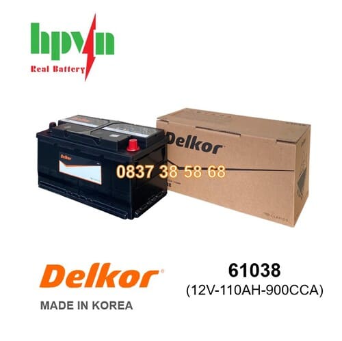 BÌNH ẮC QUY DELKOR 61038 (12V-110AH)