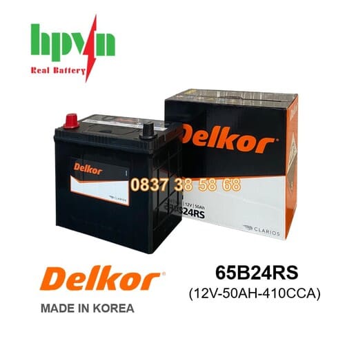 ẮC QUY DELKOR 65B24RS (12V-50AH)