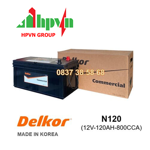 BÌNH ẮC QUY DELKOR N120 (12V-120AH)