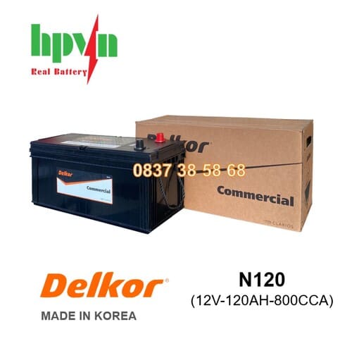 BÌNH ẮC QUY DELKOR N120 (12V-120AH)