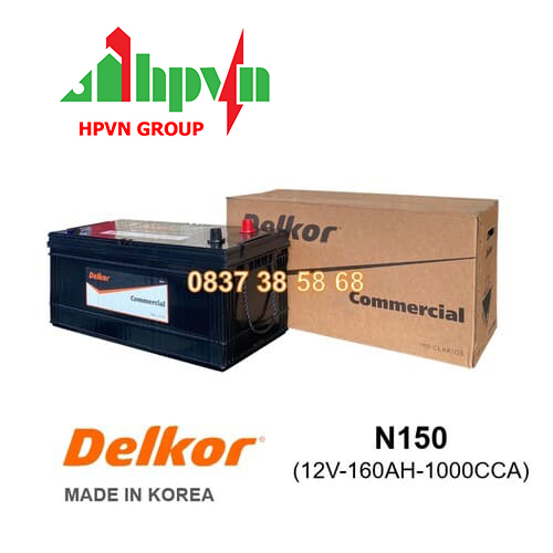 BÌNH ẮC QUY DELKOR N150 (12V-150AH)