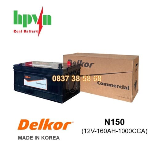 BÌNH ẮC QUY DELKOR N150 (12V-150AH)