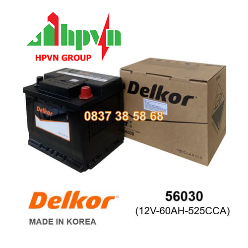 ẮC QUY DELKOR 56030 (12V-60AH)