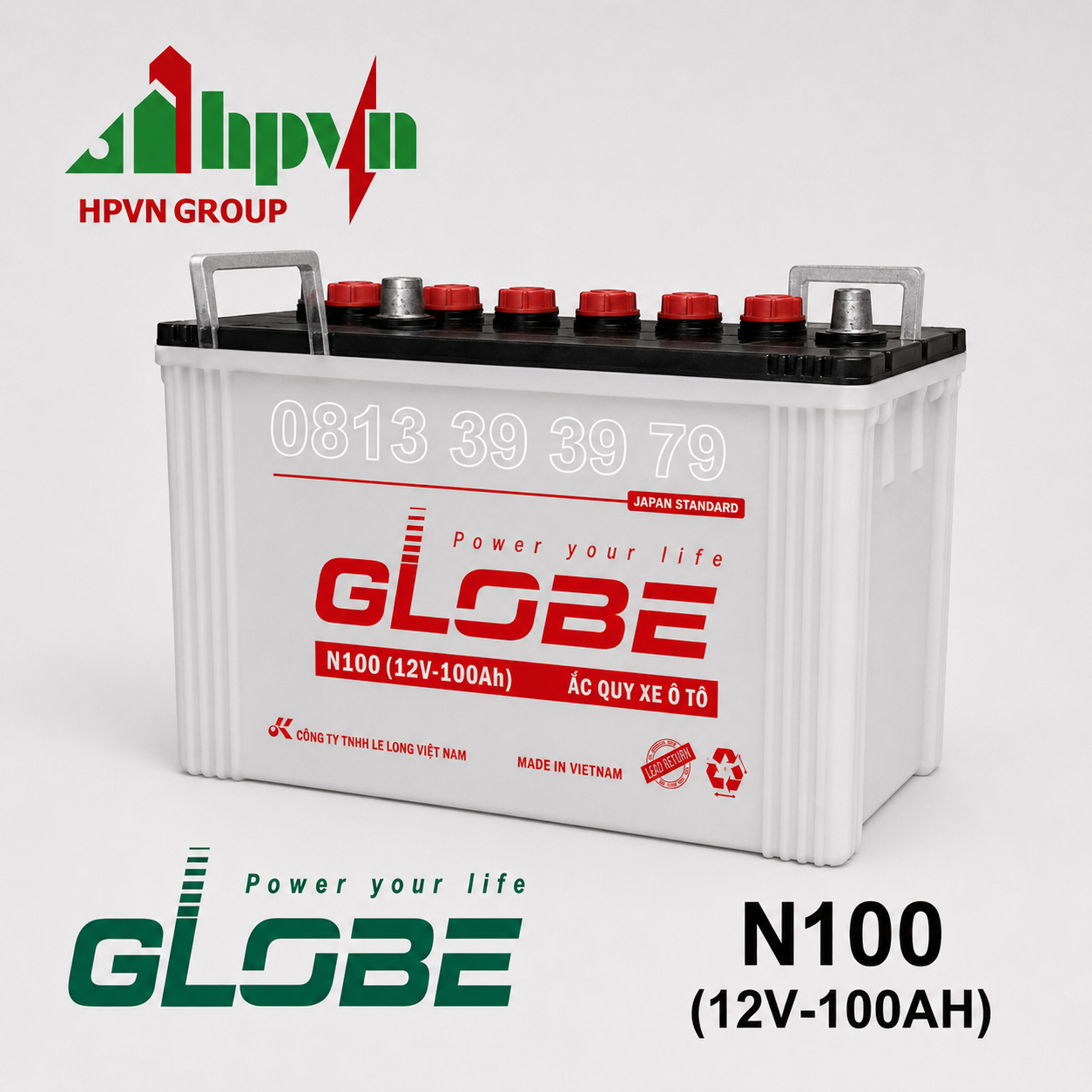 Ắc Quy Globe N100 (12V-100Ah)