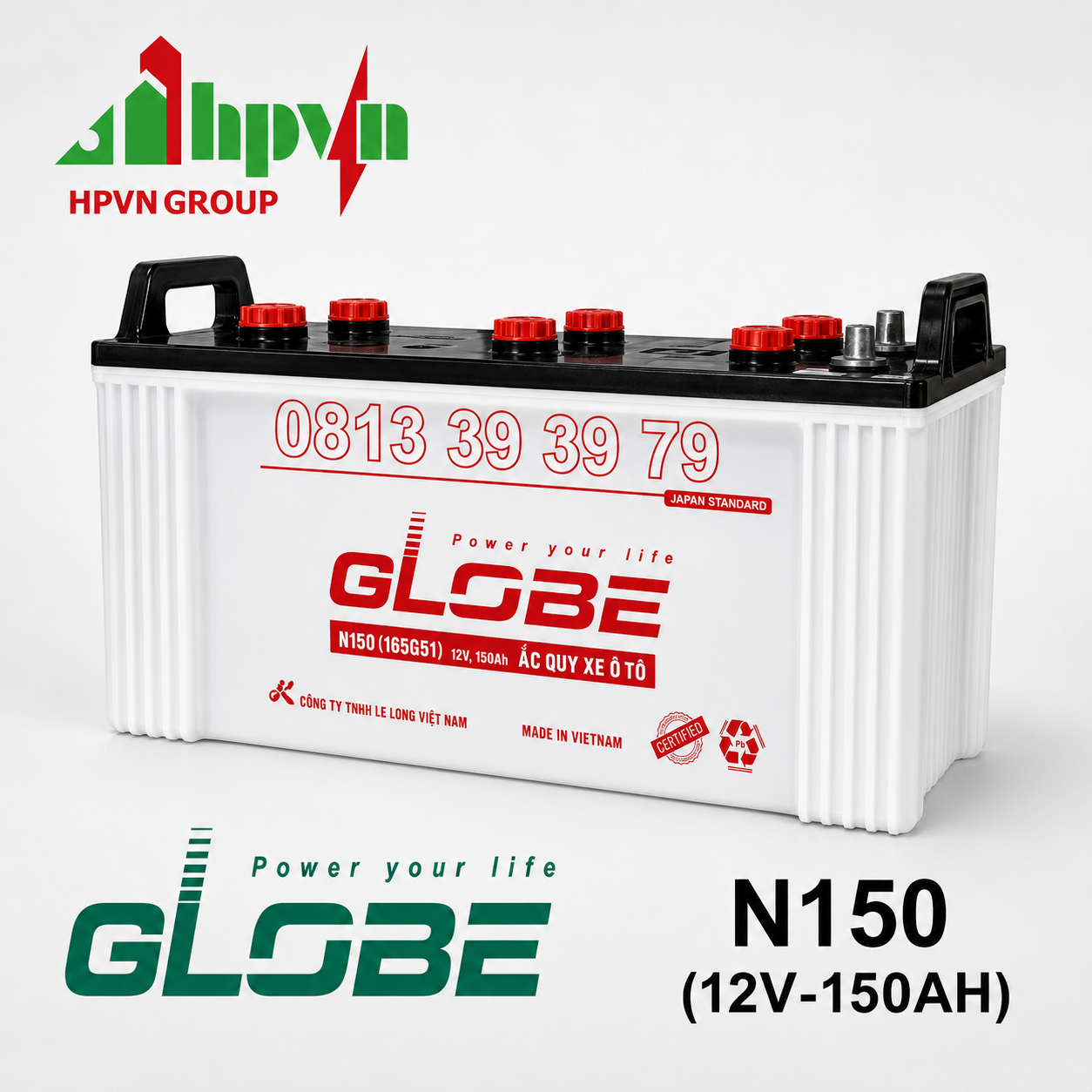 Ắc Quy Globe N150 (12V-150Ah)