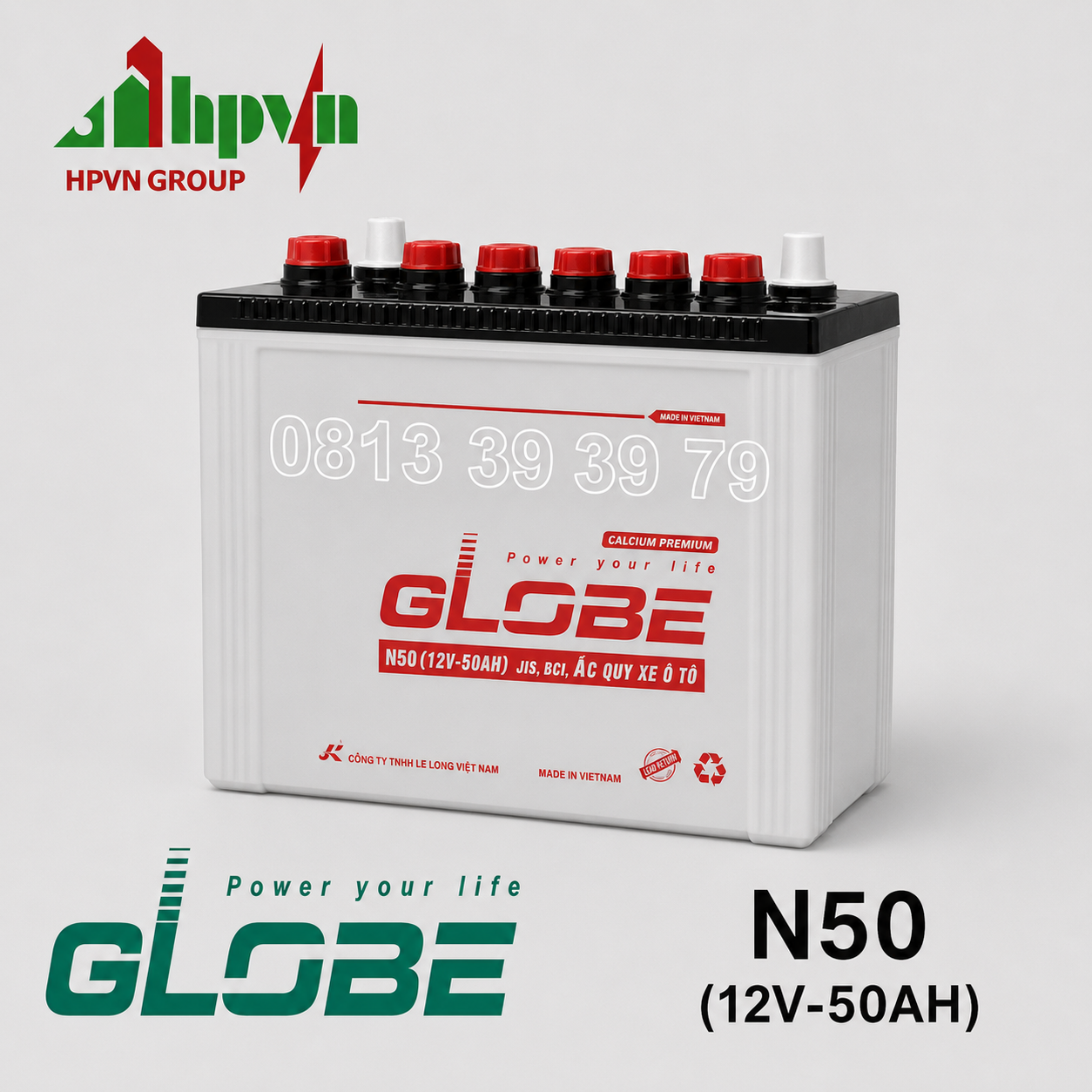 Ắc Quy Globe N50 (12V-50Ah) 