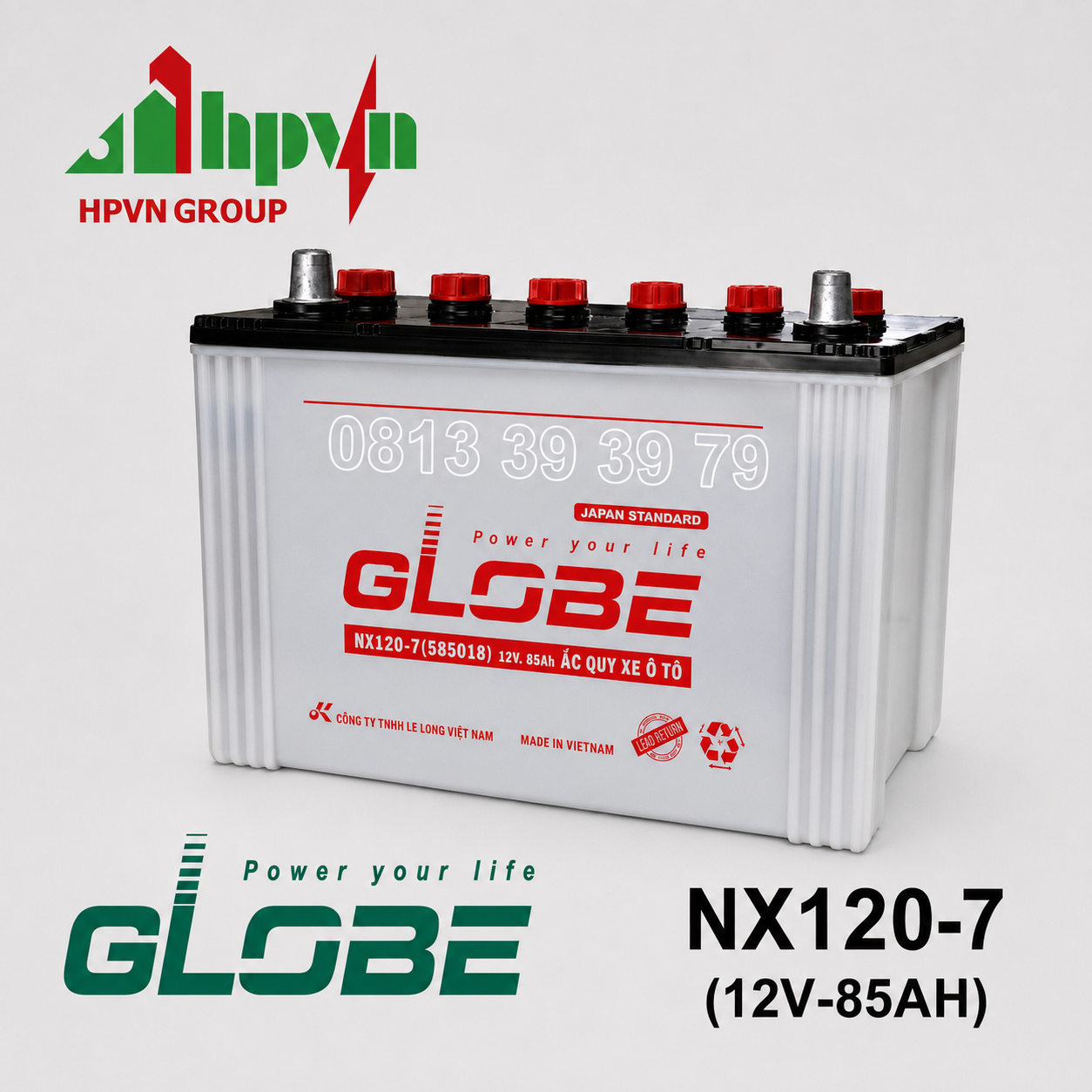 Ắc Quy Globe NX120-7 (12V-85Ah)